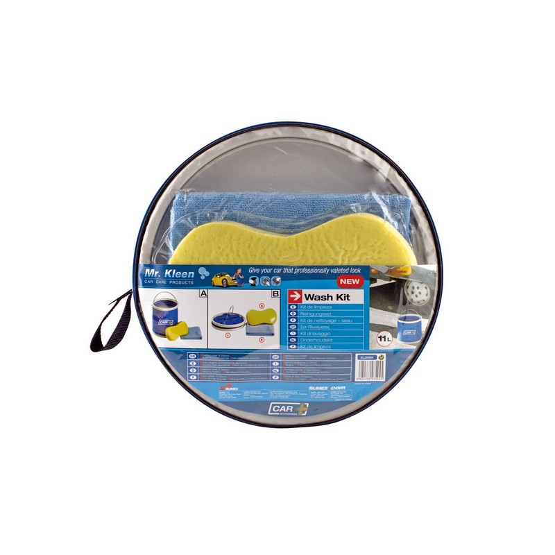 Sumex KLIN404 Wash Kit includes Folding Bucket/ Sponge/ Cloth