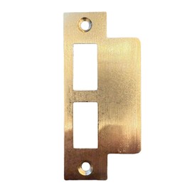 4-7/8" Door Strike Plate, Full Lip, Keeper, Striker, Solid Brass, Antique/Vintage Mortise Lock Replacement for 4-1/2" - 5" (478-1-BB-)