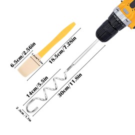 Peanut Butter Stirrer, 11.8 Inch Stainless Steel Peanut Butter Stirring Tool with Silicone Jar Spatula, Mixer Nut Butter Stirrer Tool for Mixing Various Butter Peanut Jam