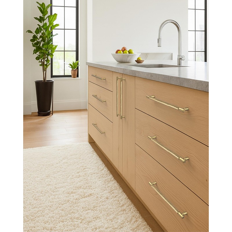Coinkoly 10-Pack 5 Inch(128MM) Hole Center Champagne Bronze Cabinet Pulls,