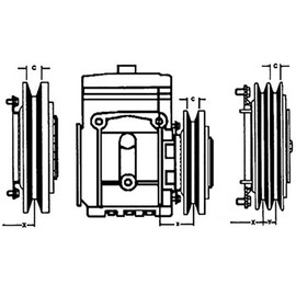 RAParts WN-D5NN19D649A Air Conditioner, Compressor, Clutch Fits White 2-105 2-135 2-150 2-155 2-180 2-85 4-150 4-175 4-180 4-210 7600 8900