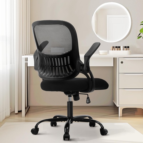 Sweetcrispy Sweetcrispy Office Computer Desk Chair, Ergonomic Mid-Back Mesh Rolling