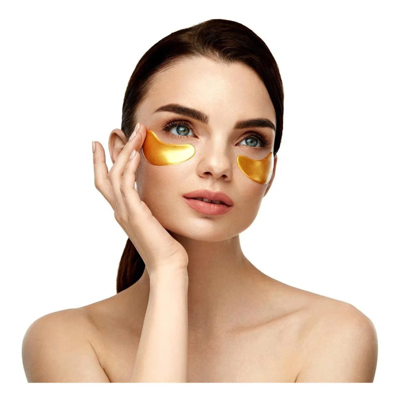 🔥 Parches para ojos ojeras colágeno oro arrugas 100 pares