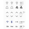 Switch Sticker Set with 24 Stickers Light Stickers and Fan