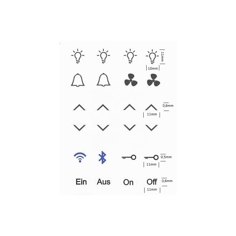 Switch Sticker Set with 24 Stickers Light Stickers and Fan