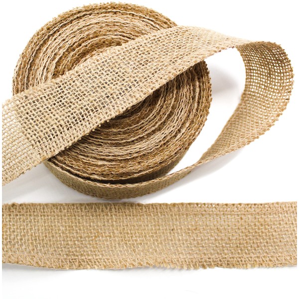 CaPiSo 5 m Jute Ribbon 6 cm Jute Wrap Strips