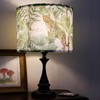 Lauusiusi Green Drum Lampshade Medium 13x13x10 In Cheetah Parrot Leaf