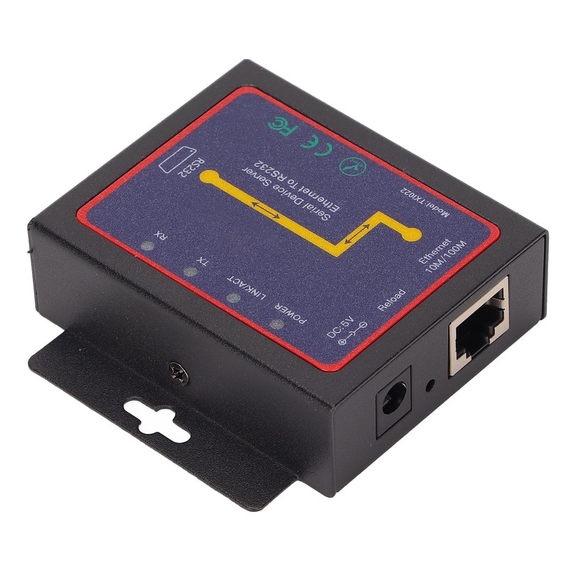 RS232 to RJ45 Converter 10/100M Data Rate 300bps to 230400bps