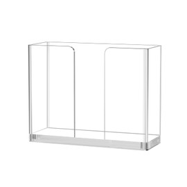 Acrylic Napkin Holder for Table (6.5"x6.5"), Vertical Napkin Dispenser with Non-Slip Pads, Standing Clear Napkin Holders for Kitchen Dining Room Party Restaurant
