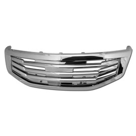 TLAPS 7422442225217 Compatible With 2011-2012 Honda Accord 4 Door Sedan Chrome MU Style Front Bumper Grill Grille