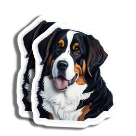 Cute Bernese Mountain Dog Sticker - Adorable Pet Stickers for Laptops - Water Bottles - Journals and Scrapbooks - Animal Decal Art - AAS0645