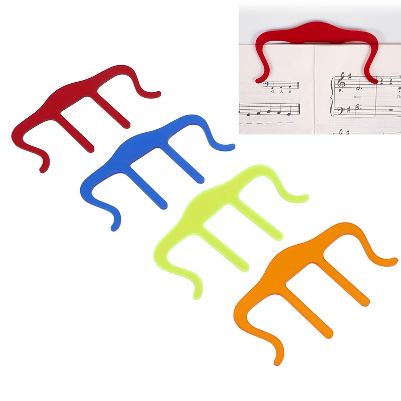 4Pcs Music Book Clip M Shape Page Holder Acrylic Wind