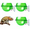 MEISH 3 Pieces Reptile Food Water Bowl Suction Cup Reptile