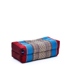 Leewadee Meditation Cushion Yoga Cushion Yoga Block Yoga Accessories Yoga Block Yoga Cushion Ecological Natural Product Thai Pillow Neck Pillow Kapok, Blue Red