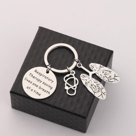 SEIRAA Respiratory Therapist Gift Lung Specialist Keychain Respiratory Therapy Saving Lives one Breath at a Time RT Gift for Lungs Doctor (Lung Specialist Keychain) (Lung Specialist Keychain)