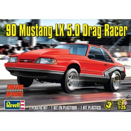 Revell 85-4195 '90 Ford Mustang LX 5.0 Drage Racer Model Car Kit 1:25 Scale 139-Piece Skill Level 5Plastic Model Building Kit, Red