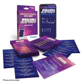 Jeopardy! America’s Favorite Quiz Show Jumbo Deluxe Card Game, Fast-Moving Game of Questions and Answers, Play at Home with Friends, Family, Home Entertainment, Get Excited and Fired Up, Ages 12+