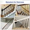 Sidasu 16-Pack Wrought Iron Balusters for Staircase, Hollow Single Basket