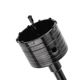 80mm / 3-1/8 inch Concrete Hole Saw with 220mm SDS Max Connecting Rod, Cement Hole Saw for Concrete Cement Brick Wall Stone,Black (80mm (3-1/8 inch))