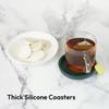 Carrotez Thick Silicone Coasters for Drinks, Round Bulky Cup Coasters