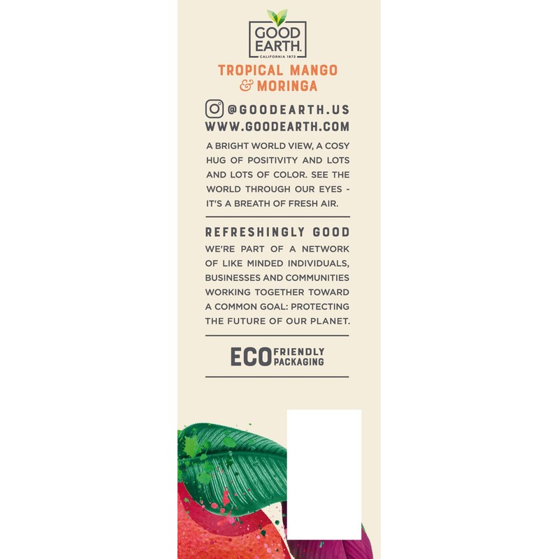 Good Earth Sensorial Blends Tropical Moringa & Mango Herbal Tea,