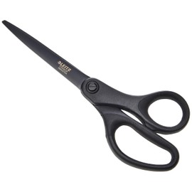 Leitz Titanium Scissors, Right or Left Handed (Ambidextrous), 205 mm, Non Stick, Office Stationary, Ergonomic Handle, Black