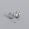 Thick Chunky Cuff Huggie Small Hoop Earrings for Women Men