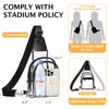 QOECI Clear Bag for Stadium Events, 3 Pockets See Through