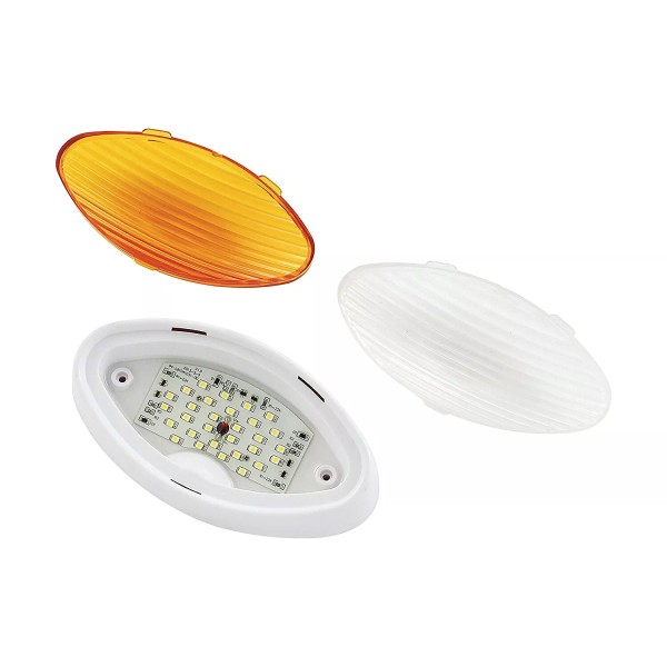 Fasteners Unlimited Green LongLife 9090117 Amber and Clear Oval LED