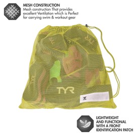 TYR Unisex Adult mesh 75L equipment bag 75l Mesh Bag - fluo yellow, 75L