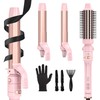 FARERY 3 in 1 Interchangeable Automatic Rotating Curling Iron &