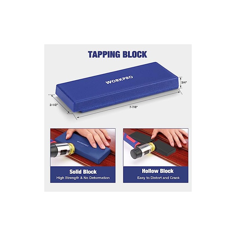 WORKPRO 43PC Laminate Flooring Installation Kit- Rubber Mallet with Fiberglass