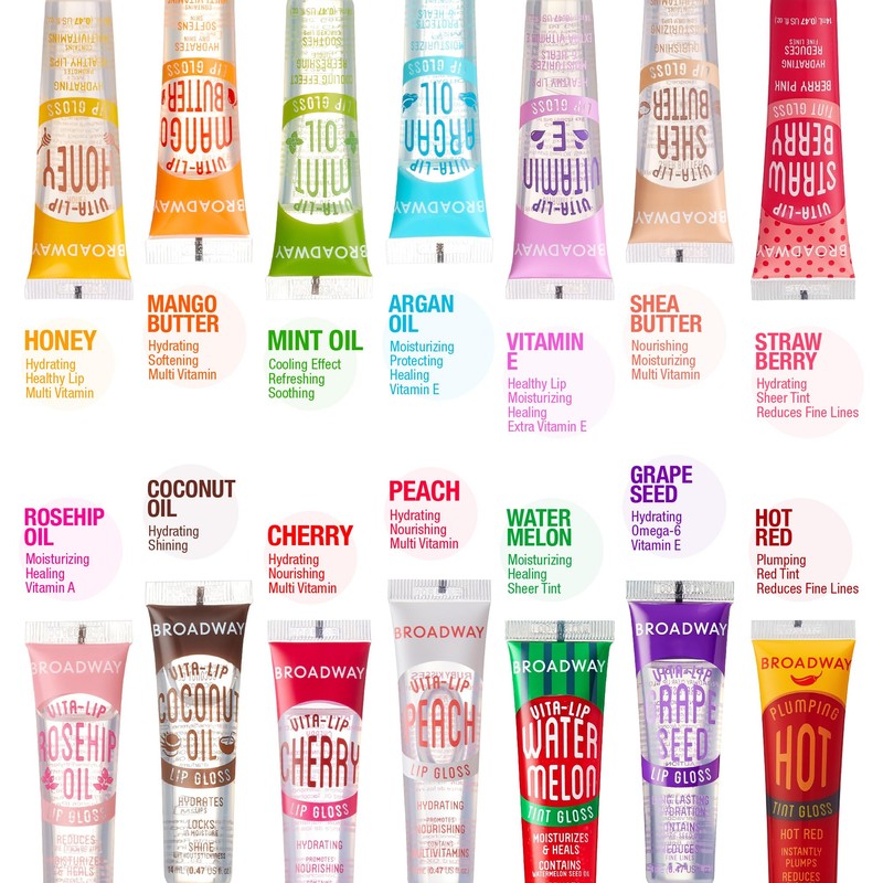 Ruby Kisses Broadway Vita-Lip Clear Lip Gloss (Mint Oil 3