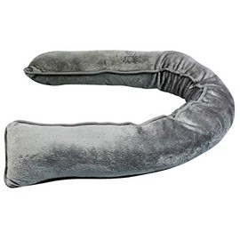 Viva-Haushaltswaren 1 Piece Door/Window Wind Stopper Draught Excluder Microfibre with Weighted (Light Grey)