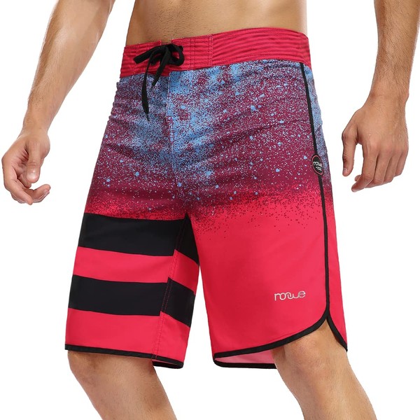 Nonwe Men's Board Shorts Swim Trunks Long Summer Surf Shorts