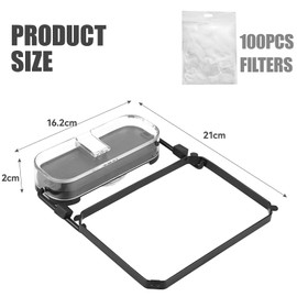 Sink Strainer, Suction Cup Kitchen Sink Filter, Drain Strainer, Kitchen Sink with 100 Filter Meshes, Foldable Drain Rack, for Filtering Food Leftovers, Draining Fruits (Black)