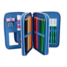 Top Model feather bag, 3-fold, multi-coloured