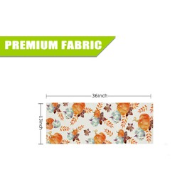 Fall Table Runner Leaf Berry Autumn Harvest Thanksgiving Table Runners Holiday Dining Room Kitchen Table Party Decoration 13 x 36 Inch