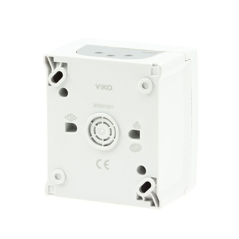 Aufputz Kreuzschalter Feuchtraum IP54, Modell Pacific, grau