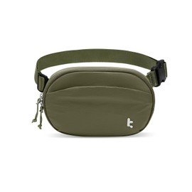 tomtoc Bolso Bandolera Mujer con Protección RFID, 1,5 L Riñonera Mujer, Impermeable Ligero Bolso Bandolera Mujer Pequeño, Bolso de Pecho de Uso Diario, Bolso Bandolera Portátil de Viaje, Verde