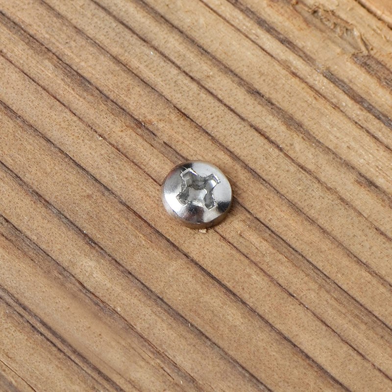 100 Pieces #6 x 1/2" Round Head Wood Screws Stainless