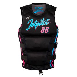 Jetpilot S.Bonifay Baller Neoprene Coast Guard Approved Life Jacket PFD (Black, Small)