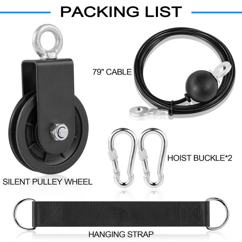 Cable Pulley Rotation Traction Wheel 3.54in/90mm Silence Smooth Detachable 360