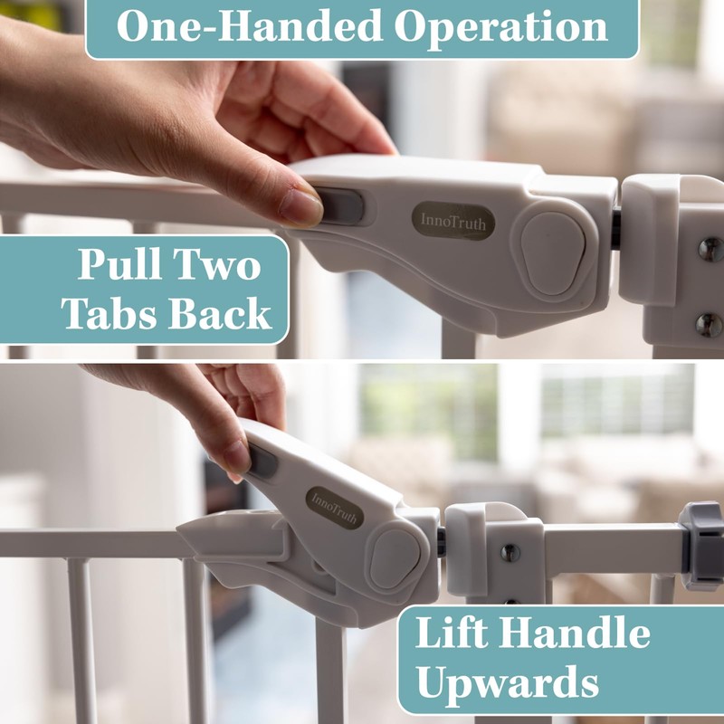 InnoTruth 29-39.6" Baby Gate for Stairs, Auto Close Both Sides