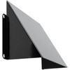 5.5" x 3" Black Galvanized Steel Vent Cover - Duct