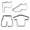 Staedter Stainless Steel 4 Piece Football Fever Cookie Cutter Set,