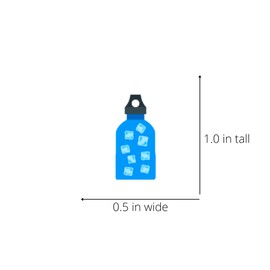 Water Bottle Water Tracking Planning Stickers, 2 Sheets, 116 Total Stickers, 0.5" wide, Multicolor, Health & Wellness Planner