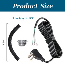Dishwasher Power Cord 3FT 16AWG for Whirlpool/Maytag