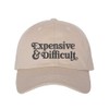 DSY Lifestyle Expensive & Difficult Embroidered Baseball Hat (US, Alpha,