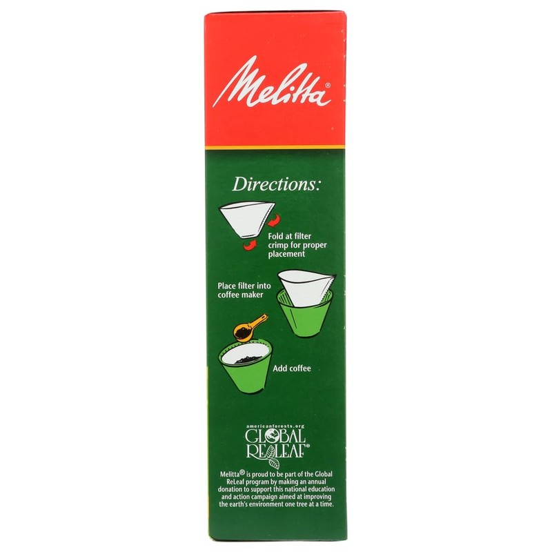 Melitta Cone Coffee Filters, White, No. 4, 100 Count (Pack